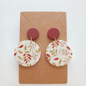 Fashion Jewelry Red and White Earrings